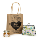 Pack mermelada y monedero floral