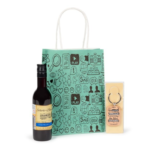 Pack botella vino y llavero madera regalo boda - Imagen 3