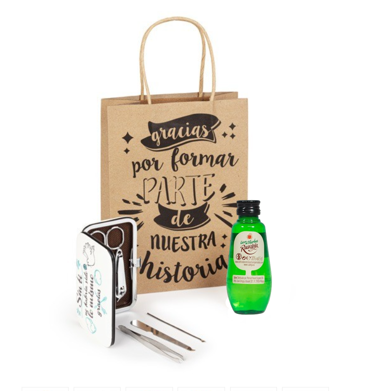Set manicura y licor de hierbas Set manicura y licor