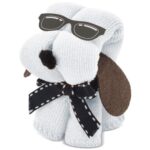 Toalla perro con gafas