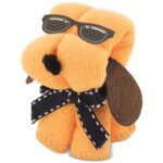 Toalla microfibra en forma de perro con gafas - Imagen 2