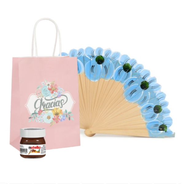 Abanico flores artesanales y nutella