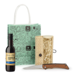 Detalles para bodas botella vino con navaja en caja bambú - Imagen 3