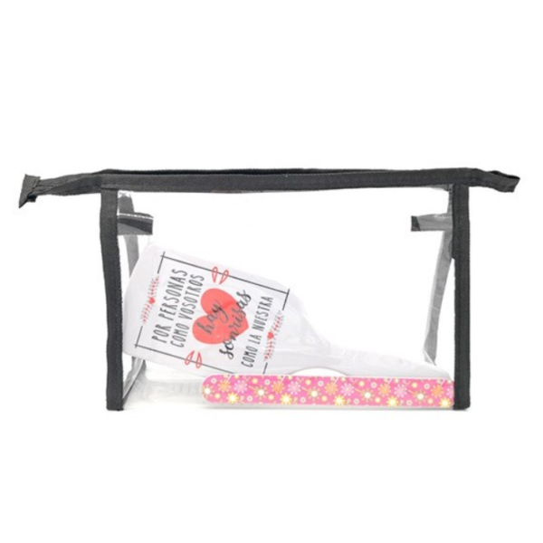 neceser cepillo y lima rosa