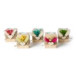 Detalle Boda Porta velas madera floral - Imagen 8