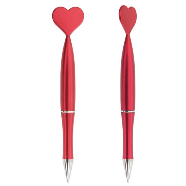 bolígrafo corazón rojo