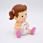 Figura para tarta bebé con conejito rosa - Imagen 2