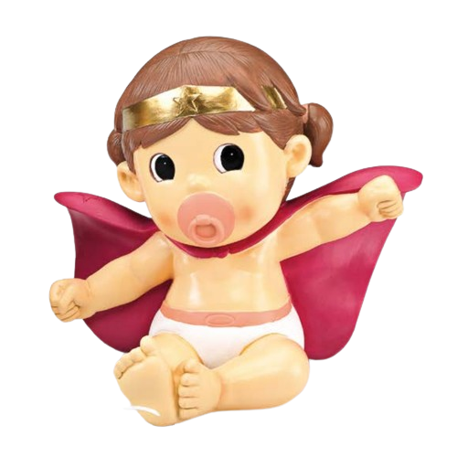 Figura tarta bautizo Súper heroína