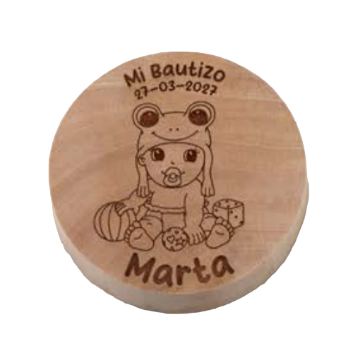 Abrebotellas imán madera rana