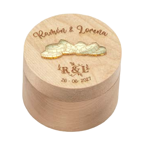 Caja porta arras personalizada
