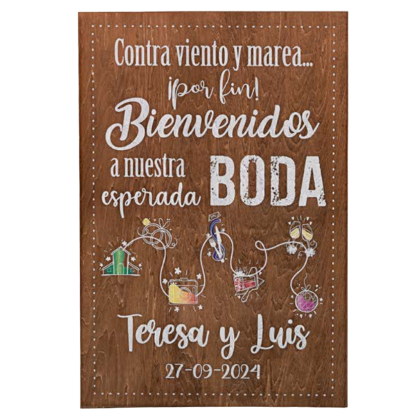 Cartel Bienvenida boda