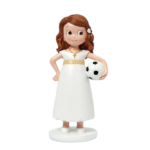 Muñeca tarta Comunión con pelota futbol