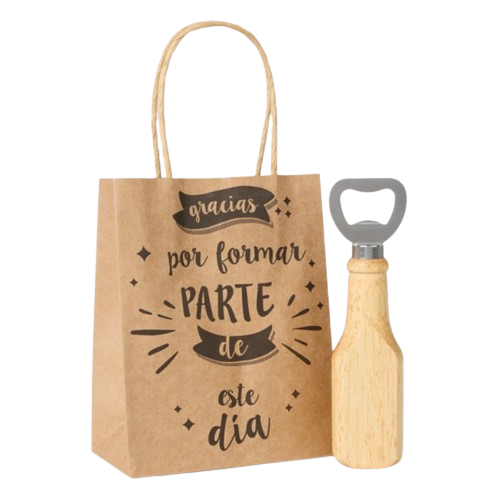 Abridor imán madera personalizado