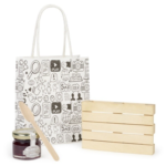 Pack de mermelada con posavasos palet en bolsa - Imagen 3