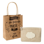 Monedero natural detalle Boda