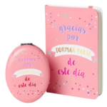 Pack libreta y espejo pastel