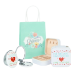 Pack espejo y joyero pastel
