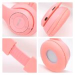 Cascos inalámbricos con orejas rosa - Imagen 2
