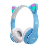 Cascos inalámbricos con orejas azul - Imagen 2