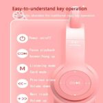Cascos inalámbricos con orejas rosa - Imagen 3