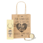 Pack detalles de boda con sujetabolso y llavero frases - Imagen 2
