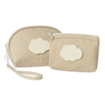 Pack monedero y portatodo natural