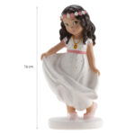 Figura tarta Comunión niña diadema flores - Imagen 7