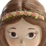 Figura para tarta Niña Comunión falda rosa - Imagen 6