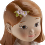 Niña Comunión Rosario y lazo rosa - Imagen 5