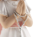 Niña Comunión Rosario y lazo rosa - Imagen 6