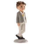Figura Comunión niño traje gris