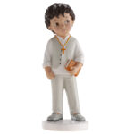 Figura tarta Comunión niño traje beige