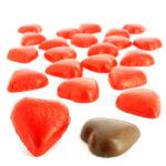 Corazones chocolate rojos