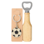 Pack abridor madera y llavero futbol