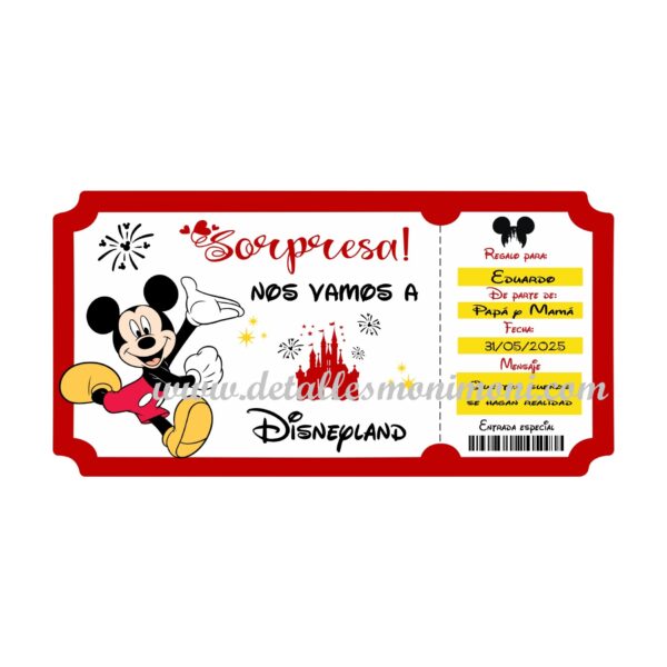 Regalo viaje Disney