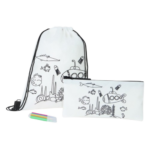 Mochila y estuche avión para colorear