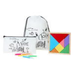 Estuche con mochila y tangram