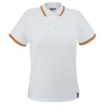 Polo bandera España blanco caballero