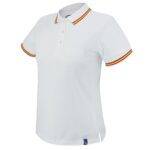 Polo bandera España blanco caballero - Imagen 2