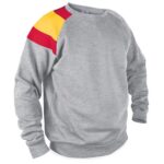 Sudadera bandera España hombro gris - Imagen 2