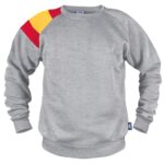 Sudadera bandera España hombro gris