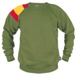 Sudadera bandera España hombro verde