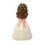 Figura tarta Comunión vestido blanco niña con cirio - Imagen 4