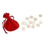 Arras doradas bolsa terciopelo roja - Imagen 3