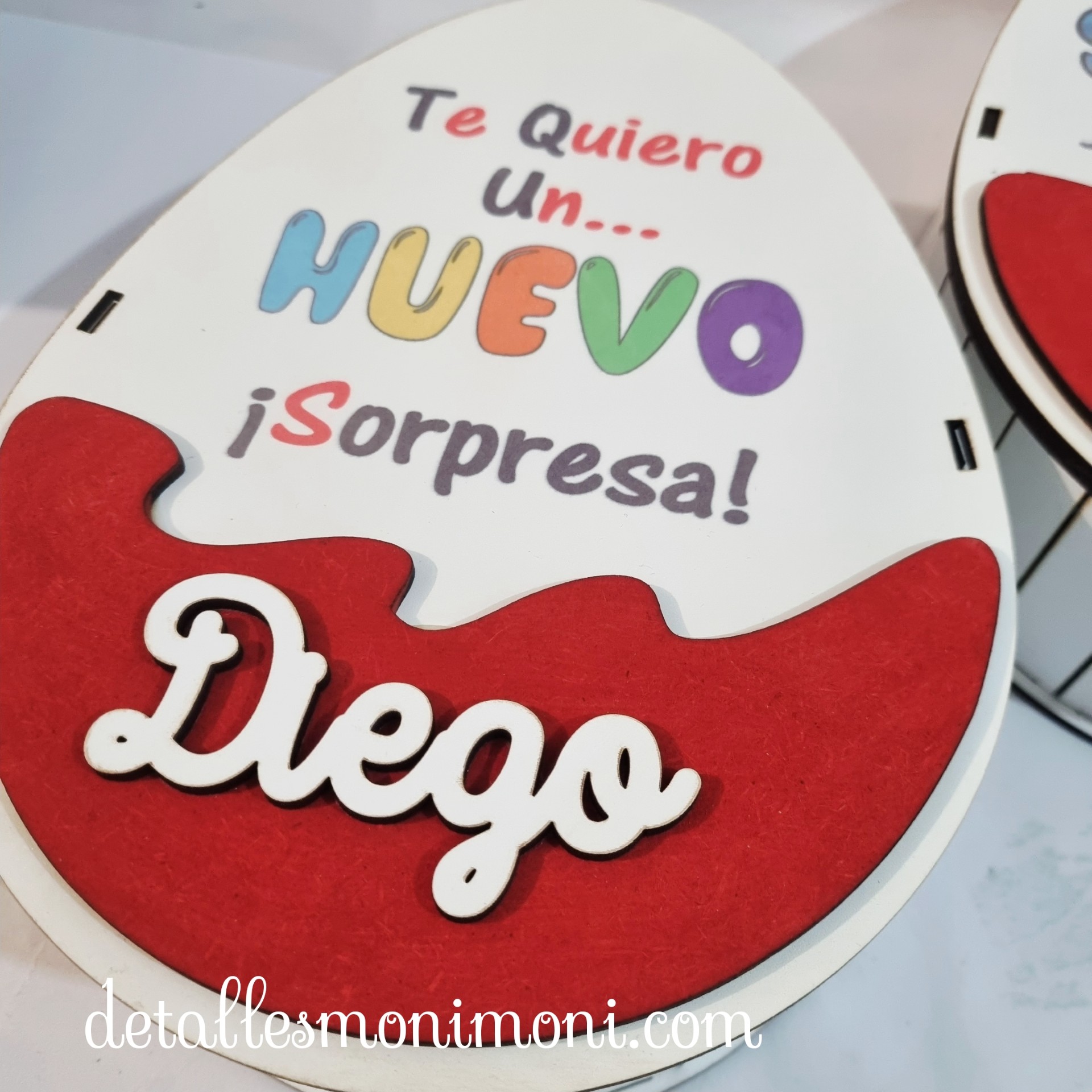 Caja 3D Kinder Te quiero un huevo... Caja Kinder Bueno Te quiero un huevo... - Imagen 1